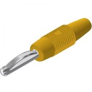 Image of Jack plug Plug straight Pin diameter 4mm Yellow SKS Hirschman