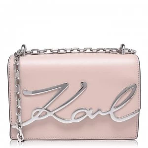 image of Karl Lagerfeld Signature Small Crossbody Bag - A526 PowderPink