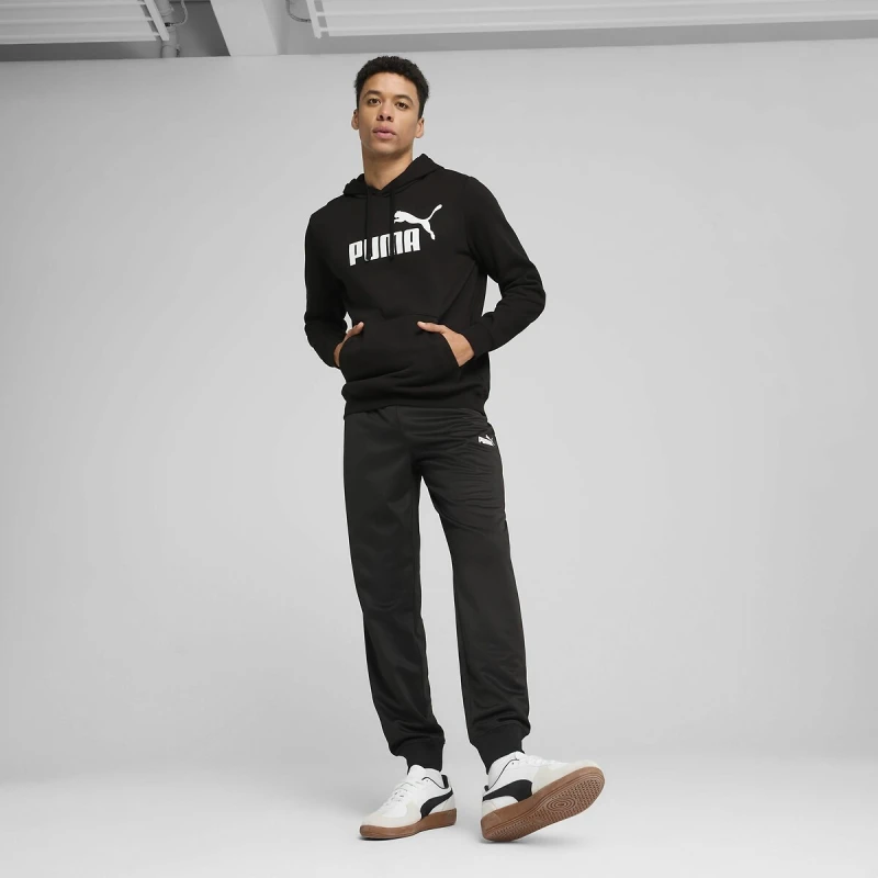 Image of Puma Essential Large Logo Hoodie Black Cotton XL