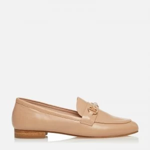 Image of Dune Womens Grange Leather Loafers - Camel/Leather - UK 3