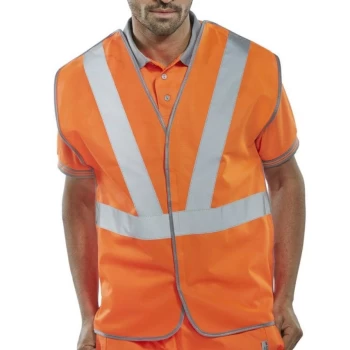 Image of Railspec Vest (Polyester) Orange - Size 3XL