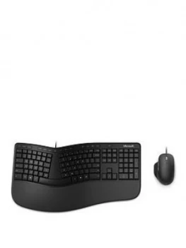 image of Microsoft Ms Ergonomic Desktop Win32 USB Port Engbrit Uk/Ireland Only Hdwr Black