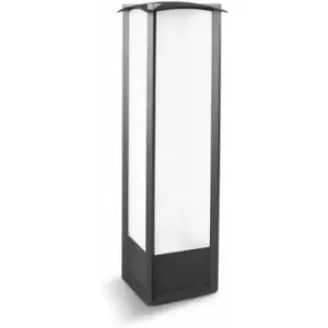 Image of Mark bollard, aluminum and polycarbonate, urban gray