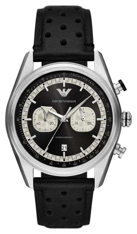 Image of Emporio Armani AR11635 Mens (42mm) Black Chronograph Dial Watch