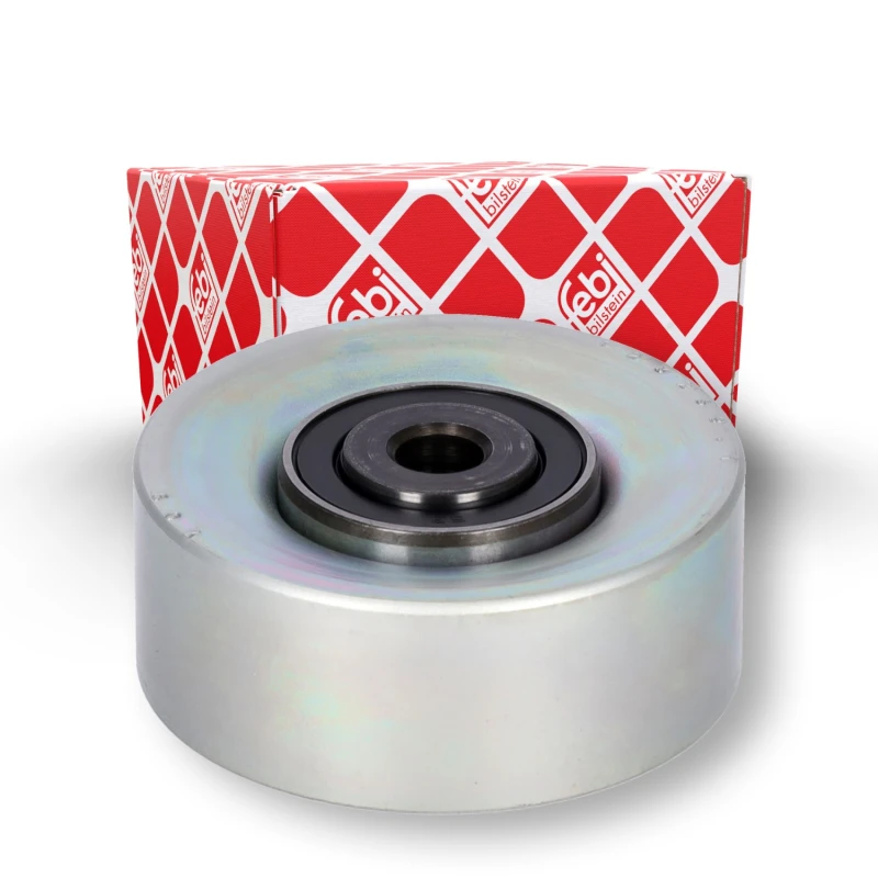 Image of FEBI BILSTEIN 19856 Idler Pulley Metal Deflection/Guide Pulley,v-ribbed belt (312)