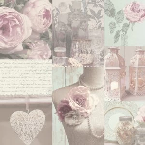 Image of Arthouse Charlotte Wallpaper - Blush