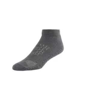 image of Base 33 Mens Organic Cotton Gripped Ankle Socks (XL) (Slate)