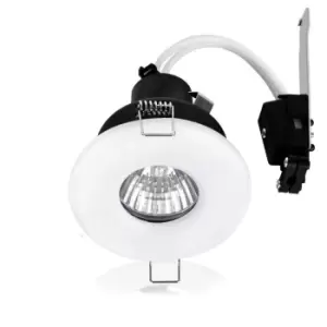 Image of Downlight Pair of White Bathroom Ceiling Downlight