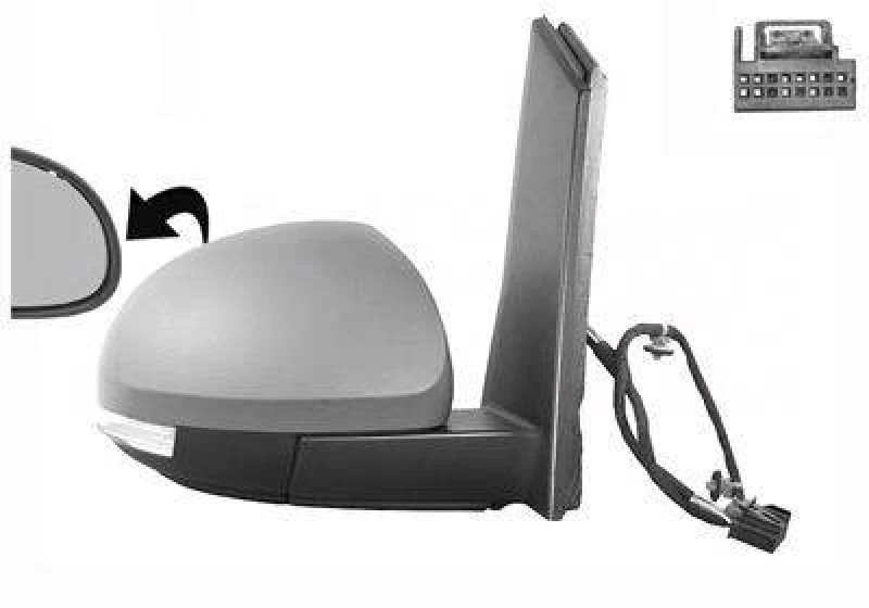 Image of VAN WEZEL 5776808 Wing mirror * HAGUS * Right, Heatable, primed Outside Mirror (50)
