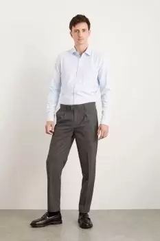 Image of Mens Charcoal Slim Fit Windowpane Check Trousers