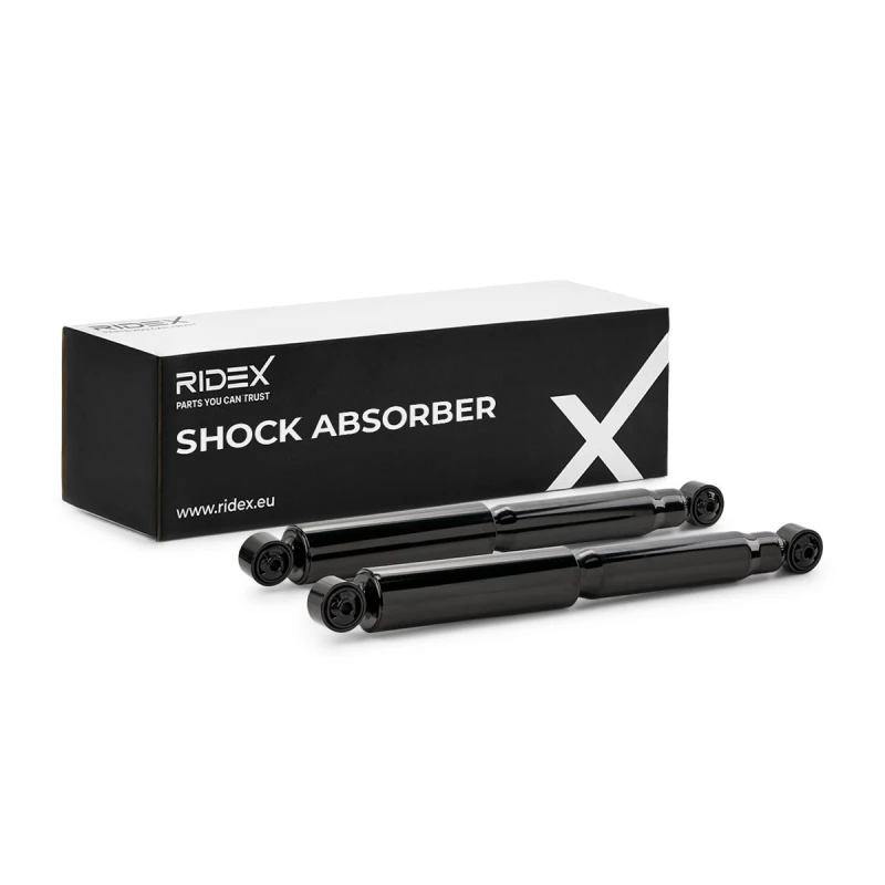 Image of RIDEX 854S18075 Shock absorber Rear Axle, Gas Pressure, Twin-Tube, Telescopic Shock Absorber, Bottom eye Shock Absorber (854)