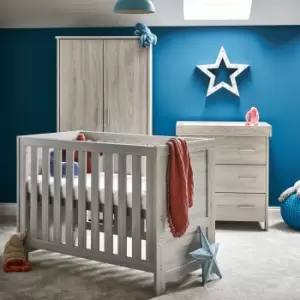 Image of Obaby Nika Mini 3 Piece Nursery Room Set Grey