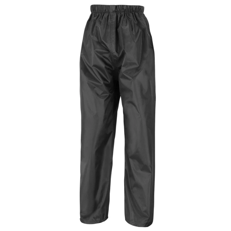 Image of Result Result Men Core Stormdri Rain Over Trousers Pants in Black Size: Small Black S Male 5054171047475