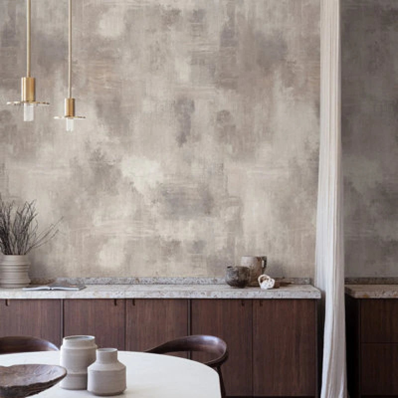 Image of Grandeco Abstract Texture Plaster Effect 3 Panel Repeatable Textured Mural, Neutral, 1.59 X 2.8M