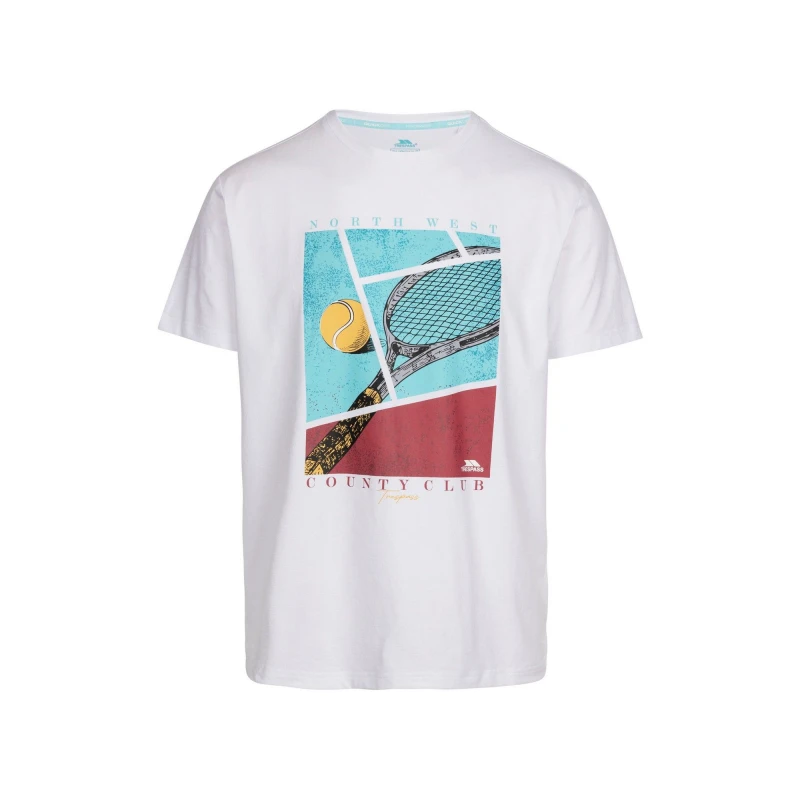Image of Trespass Trespass Men Serland TP75 T-Shirt in White Size: Small White S Male 5063527159809