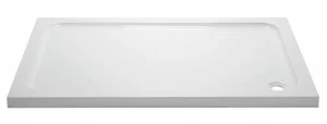 Image of Wickes Rectangle 45mm White Cast Stone Shower Tray - 1700 x 900mm