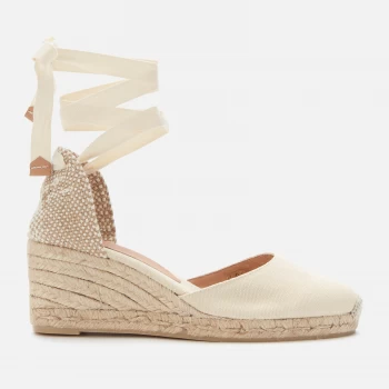 Image of Castaner Womens Carina Wedged Espadrille Sandals - Ivory - UK 6
