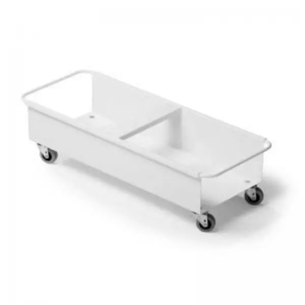 Image of Durable Metal Trolley For 2 x DURABIN 40 Litre Rectangular White - EXR28237DR