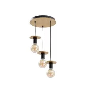 Saturn Cluster Pendant Ceiling Light Gold, 30cm, 3x E27