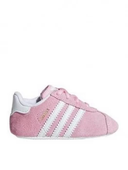 Image of adidas Originals Gazelle Crib, Light Pink, Size 5