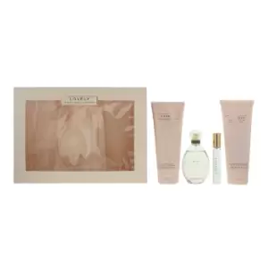 image of Sarah Jessica Parker Lovely 3 Piece Gift Set: Eau de Parfum 100ml - Body Lotion 200ml - Shower Gel 200ml - Eau de Parfum 15ml