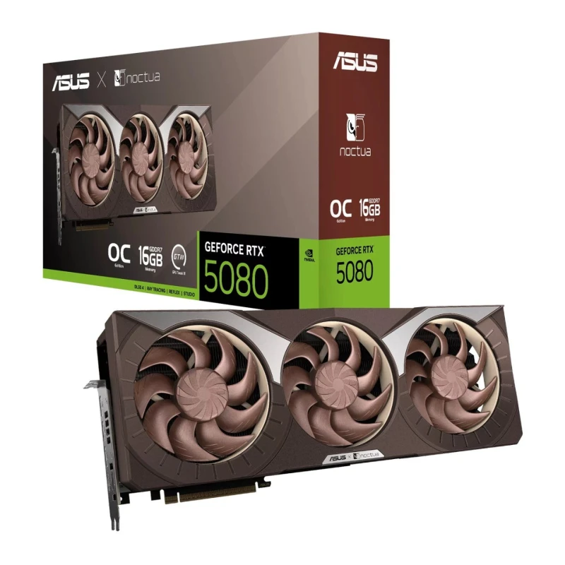 Image of ASUS GeForce RTX 5080 16GB GDDR7 Noctua OC Edition 90YV0M32-M0NA00
