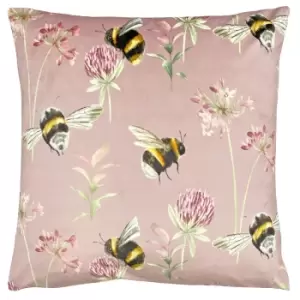 Image of Country Bee Garden Cushion Heather, Heather / 43 x 43cm / Polyester Filled