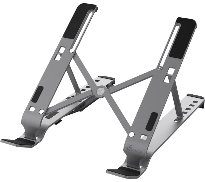 Image of J5CREATE JTS223 Multi-Angle Stand & USB Docking Station - Space Grey, Silver/Grey 4712795086645