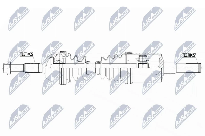 Image of NTY NPW-CH-100 Drive shaft Automatic Transmission, Front Axle Left Drive Shaft (13)