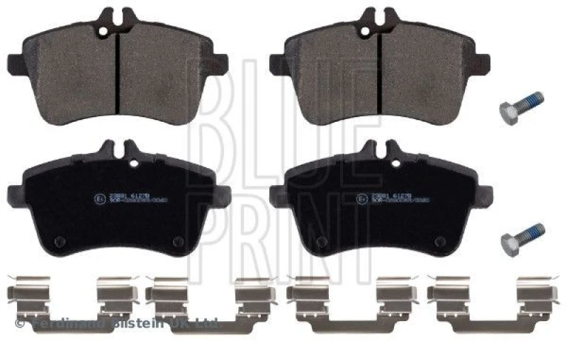 Image of Blue PRINT Brake pad set Blue PRINT ADU174227
