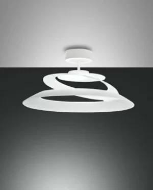 image of Aragon LED Dome Pendant Ceiling Lights White Glass