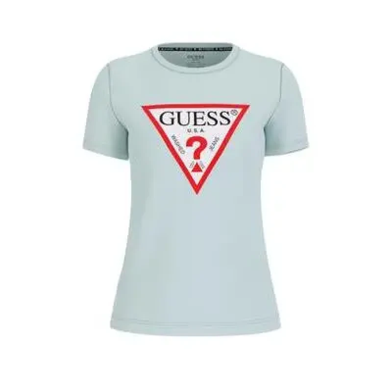 Image of Guess Womens T-Shirt Guess Original Bleu Female L
