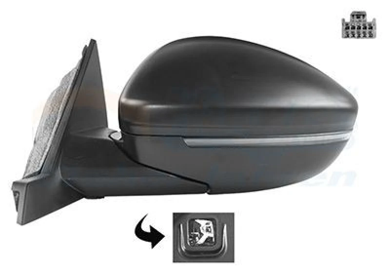 Image of VAN WEZEL Wing mirror VAN WEZEL 1633825