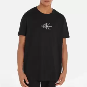Image of Calvin Klein Jeans Mens Plus Monogram Logo T-Shirt - Black - XXXL