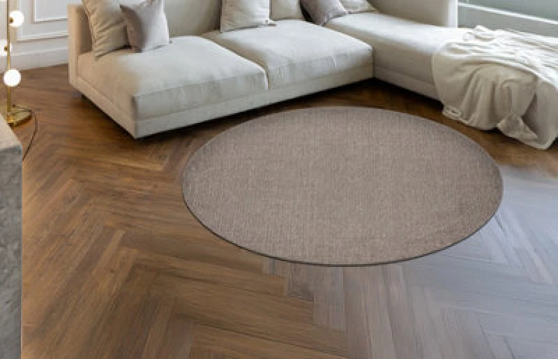 Image of RugsX Carpet Casablanca Loop Circle Brown Loop, Soft Circle 100 Cm