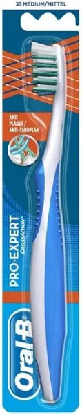 Image of Oral B Pro Expert Cross Action Anti Plaque Medium Toothbrush
