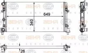 Image of x1 Behr Heat Exchanger 8MK376754-284 with Screw Genuine replacement Made in CN