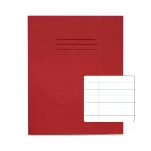 Image of RHINO 8 x 6.5 Exercise Book 48 Pages 24 Leaf Red 12mm Lined
