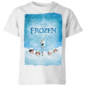 Image of Disney Frozen Snow Poster Kids T-Shirt - White - 11-12 Years