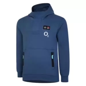 image of Umbro England Rugby Hoodie Adults - Blue