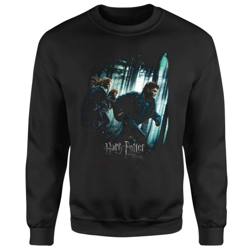 Image of Harry Potter Deathly Hallows Part 1 Sweatshirt - Black - M