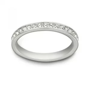 Image of Ladies Swarovski Stainless Steel Size O Rare Ring 55