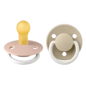 Image of BIBS De Lux 2 Pack Latex Size 1 Blush Glow/vanilla Glow 2 pcs