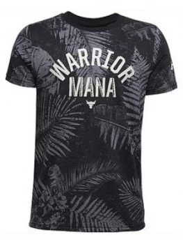 Image of Urban Armor Gear Boys Project Rock Warrior Mana T-Shirt - Black, Size 13 Years, XL