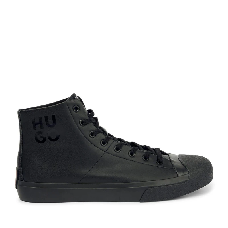 Image of Hugo Dyer Hi-Top Trainers Black male UK 5