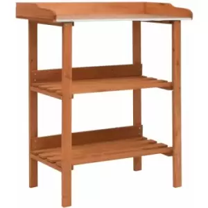 Image of Vidaxl - Plant Stand 76x37x89cm Firwood Brown