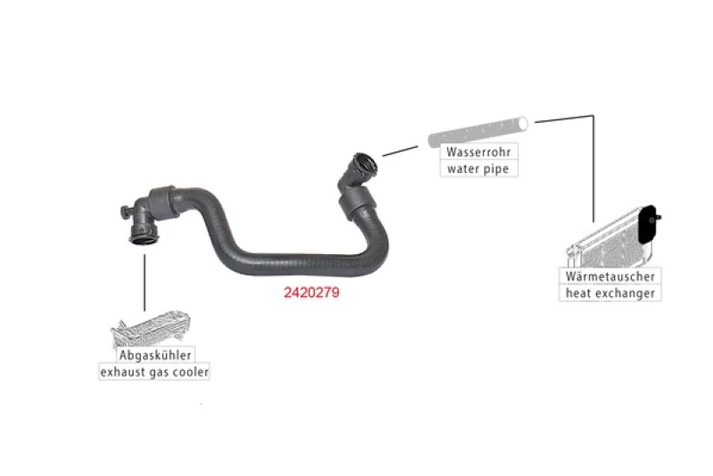 Image of Radiator hose METZGER 2420279