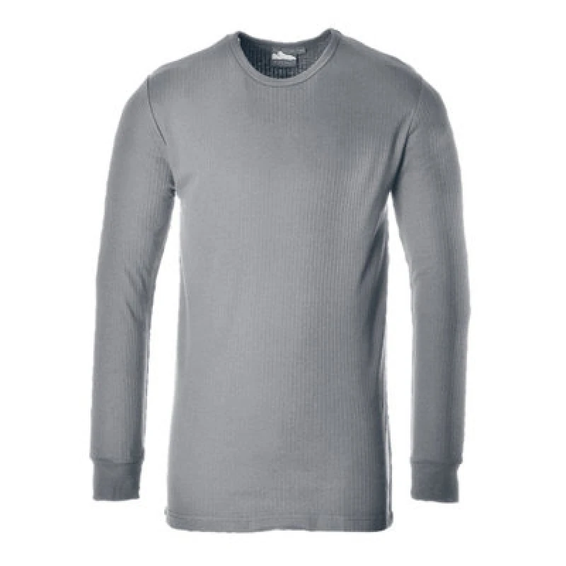 Image of Portwest Thermal Long Sleeve T Shirt B123GRRL Colour: Grey