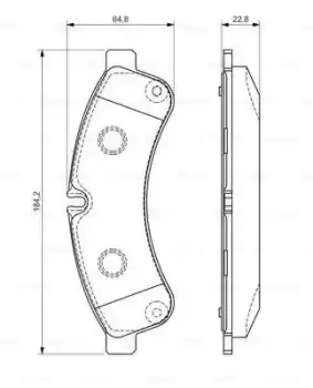 Image of Bosch 0986494335 BP1225 Brake Pad Set Disc Brake Rear Axle