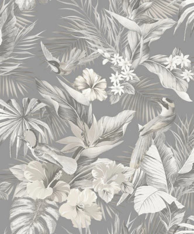 Image of Rasch Paradise Birds - Grey Wallpaper 539073